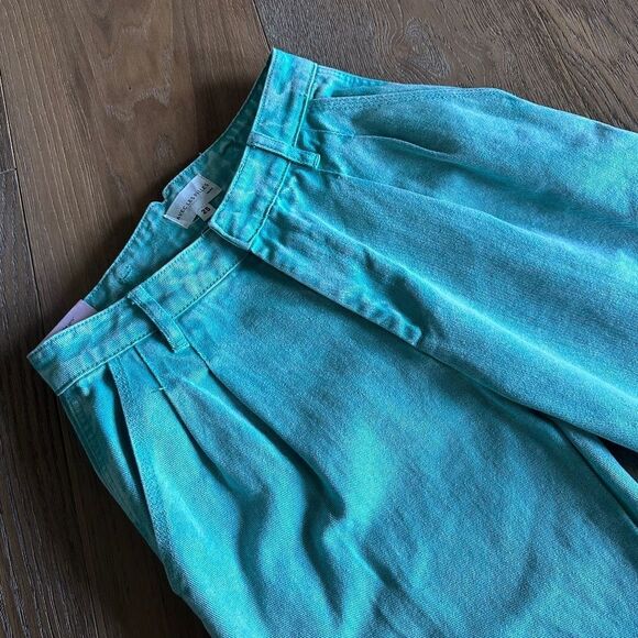 AVEC LES FILLES High Waist Wide Leg Jeans In Aloe Mist - Picture 7 of 12